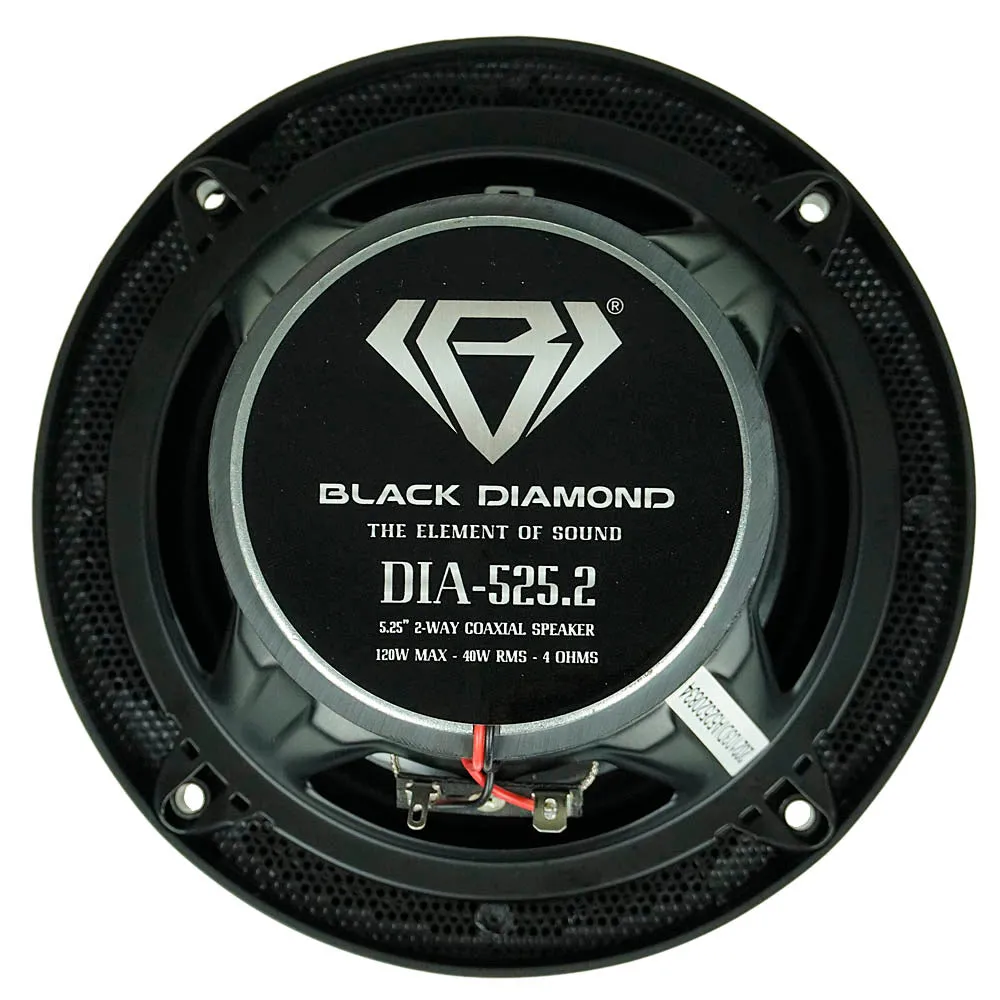 Black Diamond 5.25" Coaxial Speaker 2 Way 4-Ohm 120 Watts 2 Speakers DIA-525.2