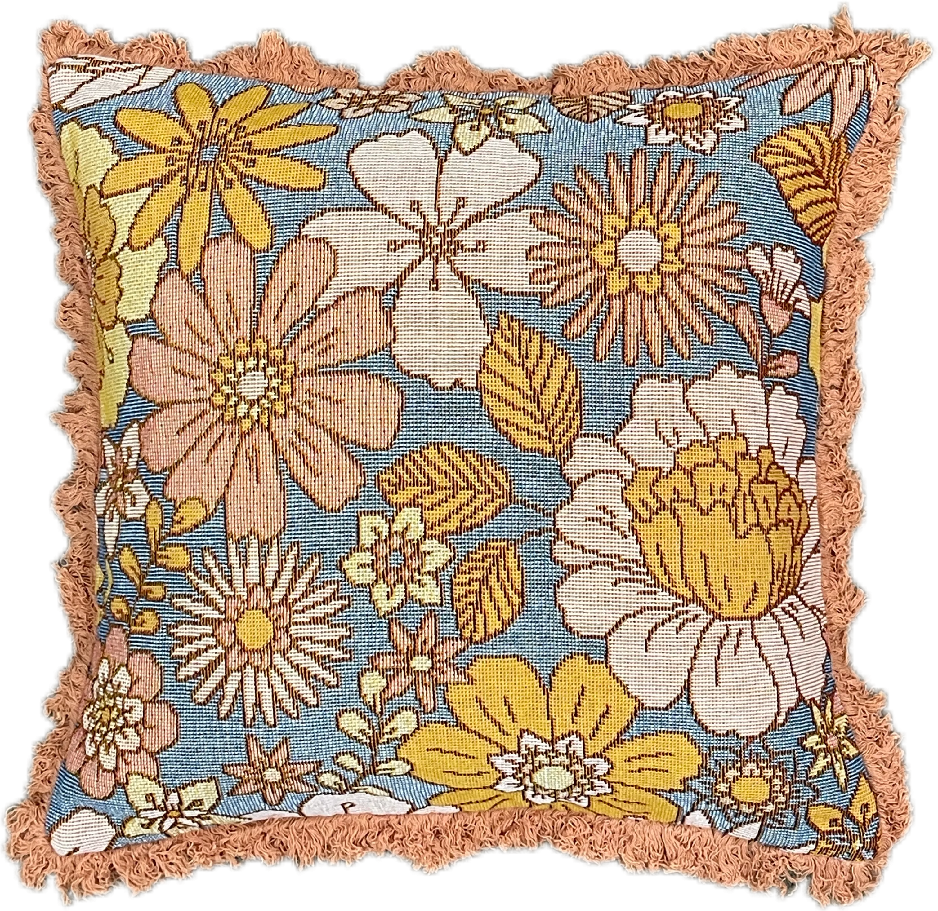 Blossom Elegance Cotton Reversible Tapestry Picnic Throw