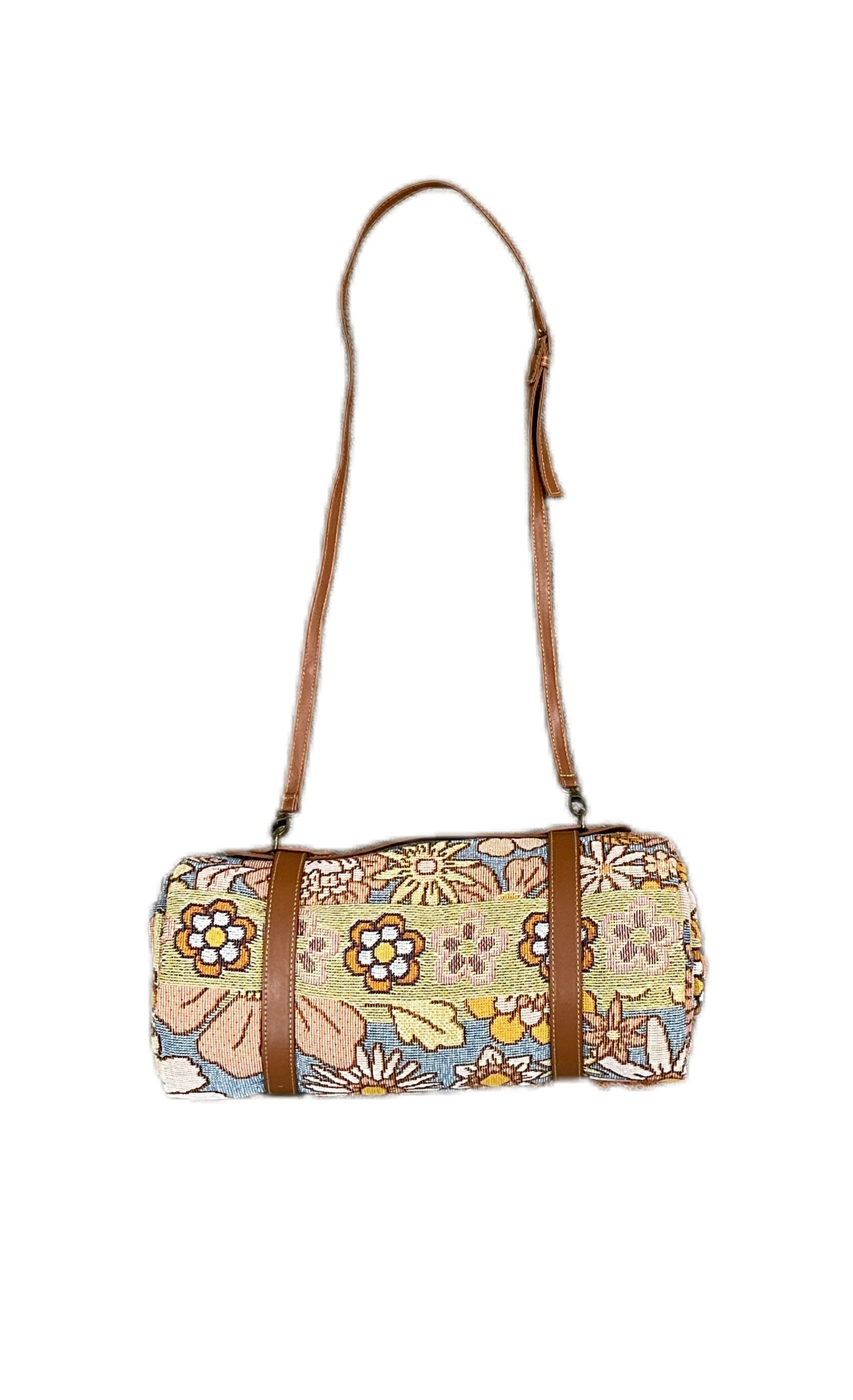 Blossom Elegance Cotton Reversible Tapestry Picnic Throw