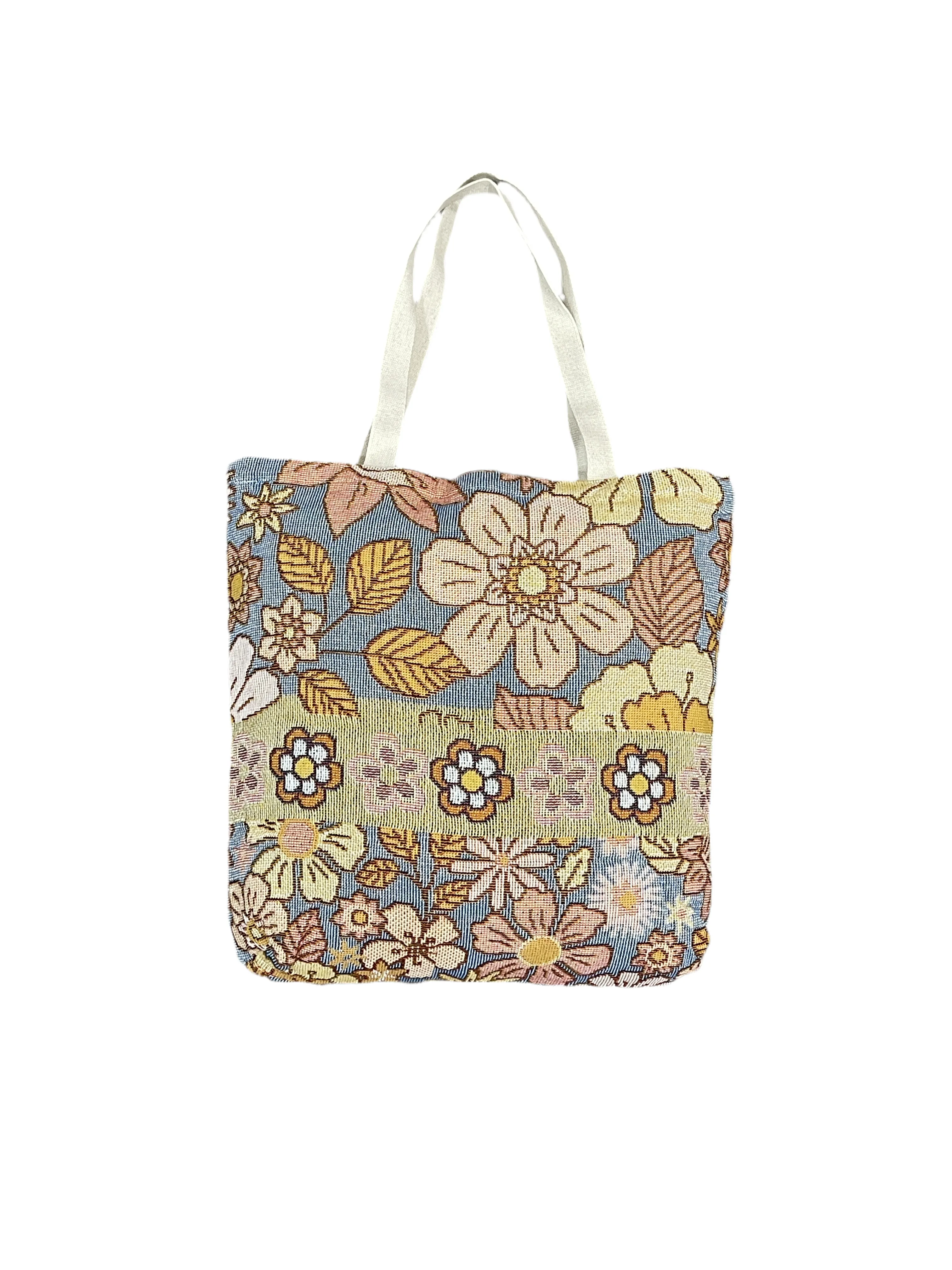 Blossom Elegance Cotton Reversible Tapestry Picnic Throw