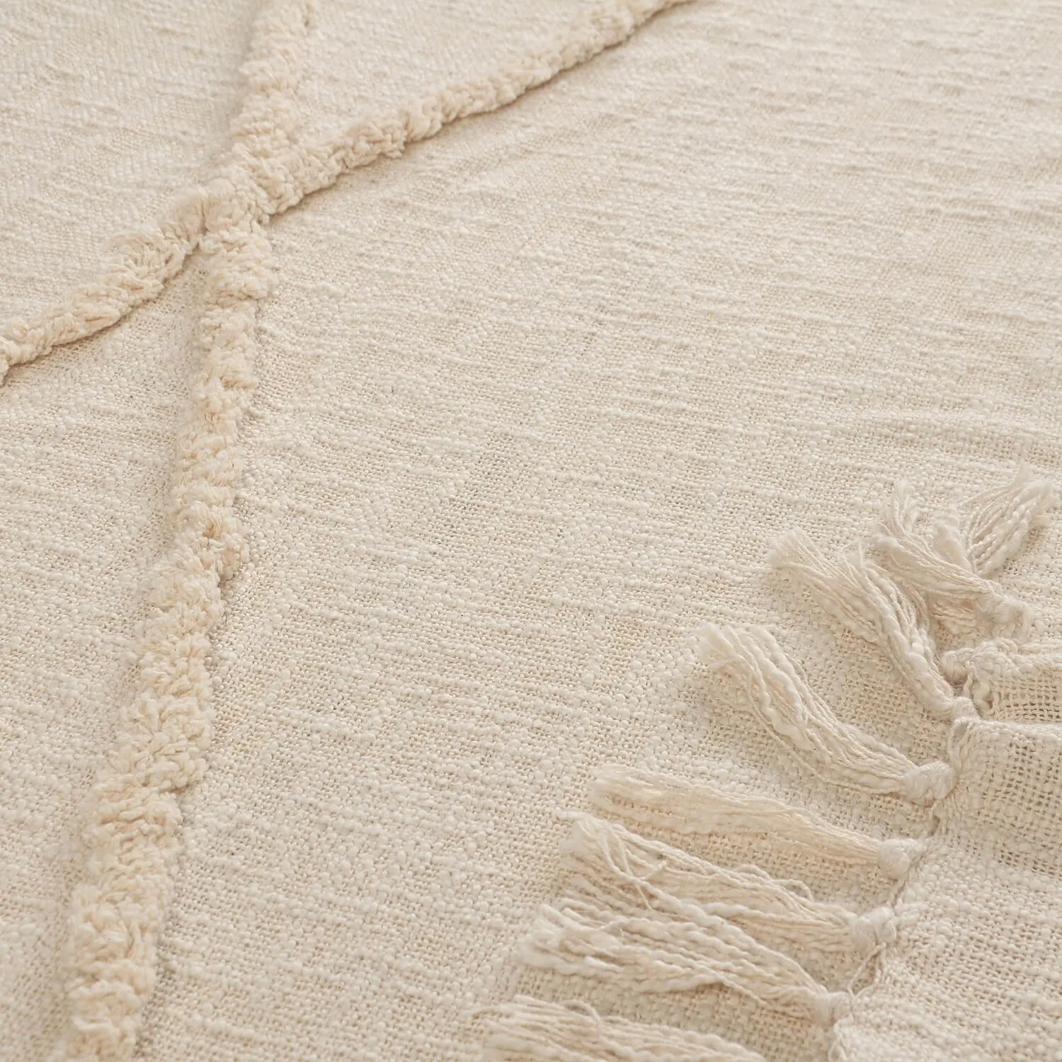 Boho Diamond Tufted Throw Blanket