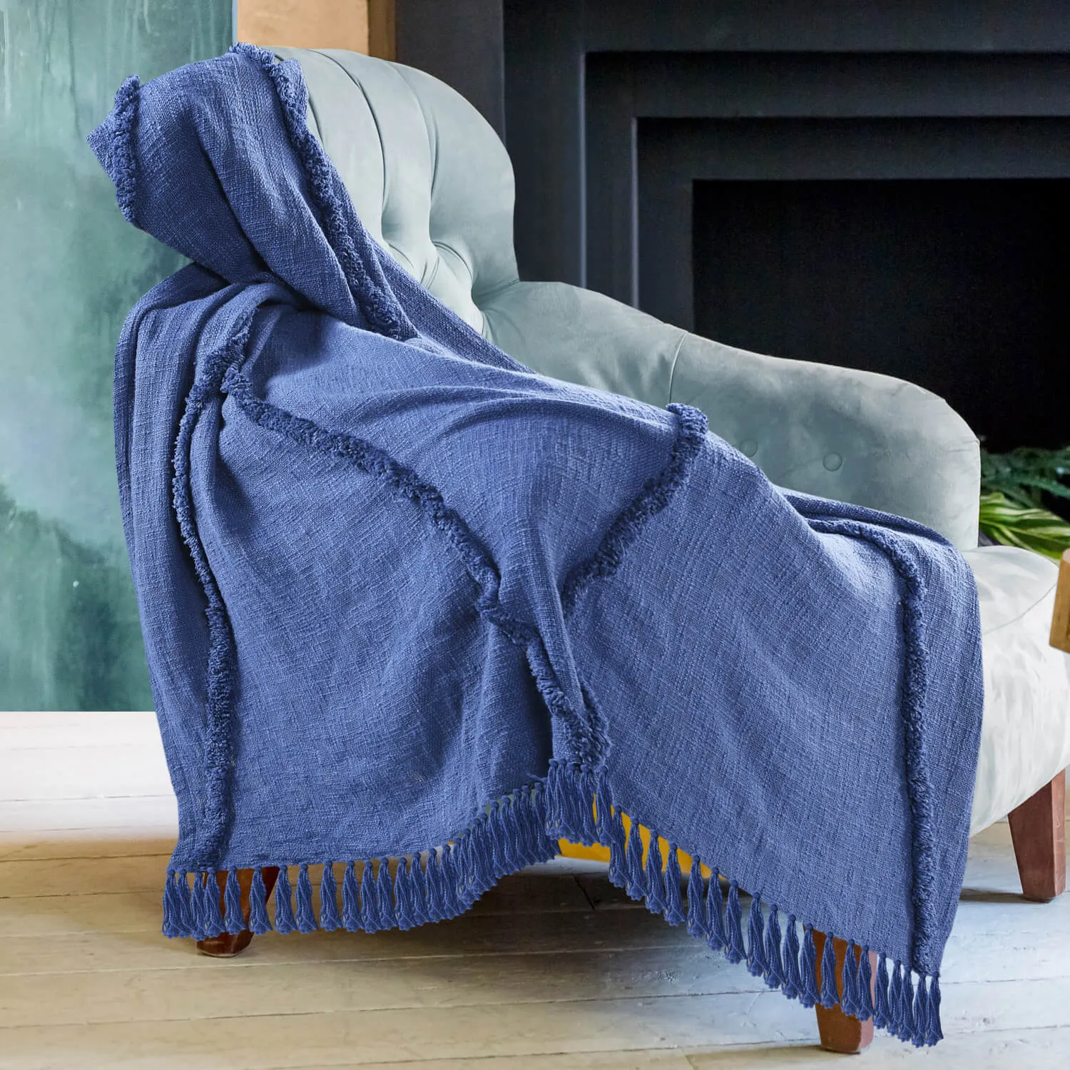 Boho Diamond Tufted Throw Blanket