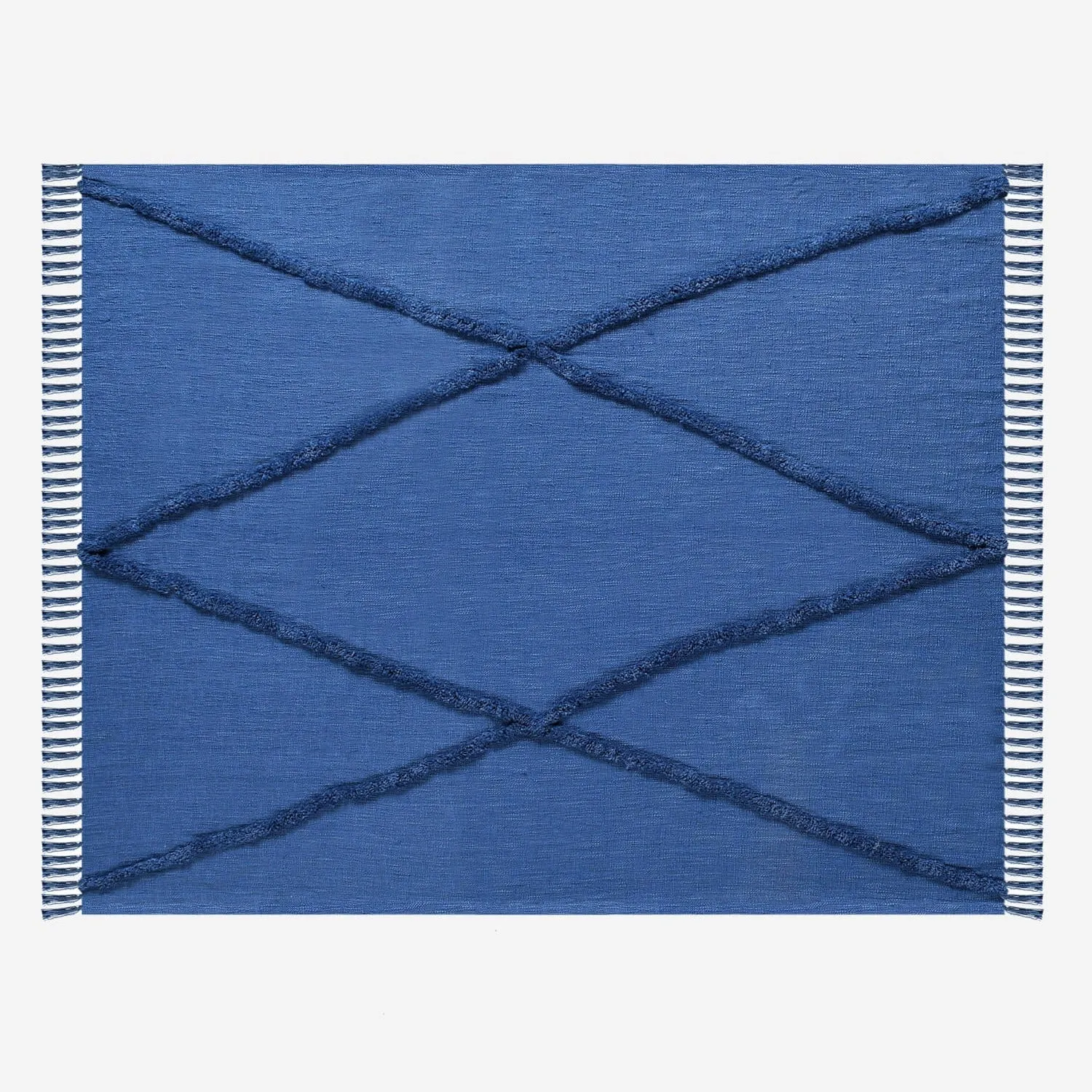 Boho Diamond Tufted Throw Blanket