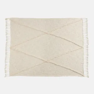 Boho Diamond Tufted Throw Blanket
