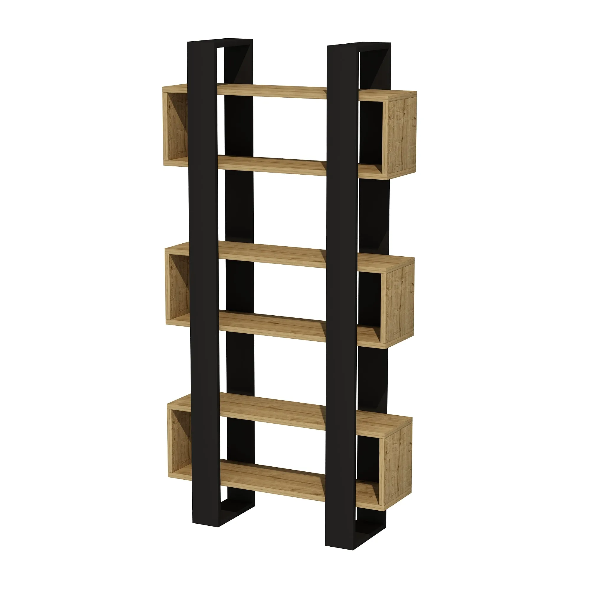 Bookcase with Geometric Shelves Ocean