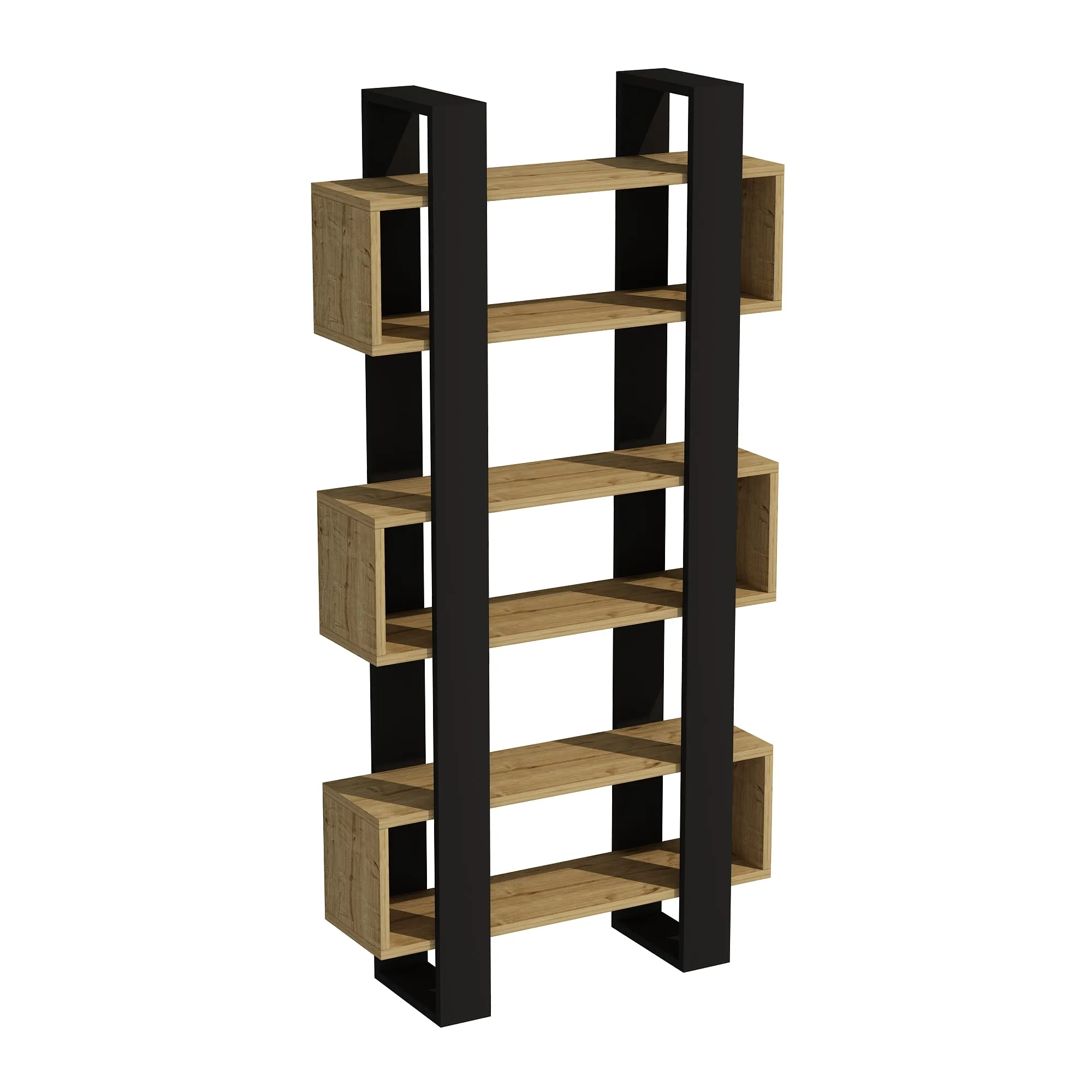 Bookcase with Geometric Shelves Ocean