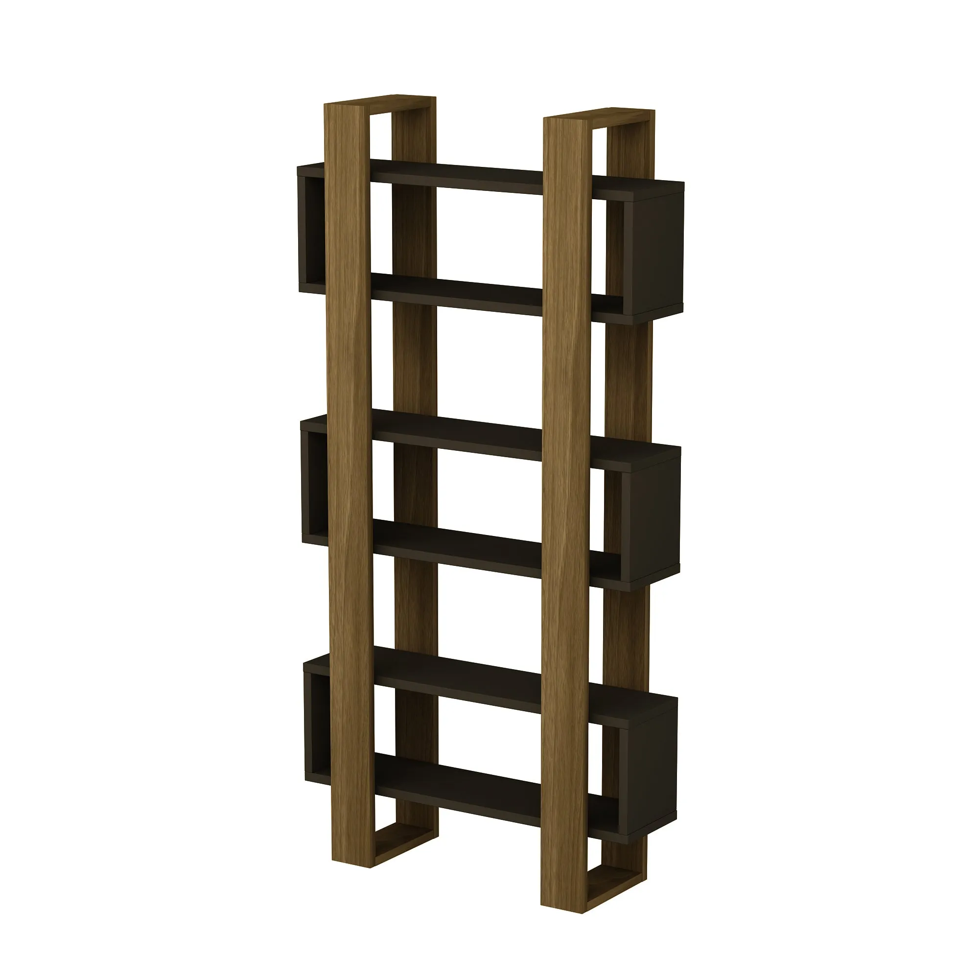 Bookcase with Geometric Shelves Ocean