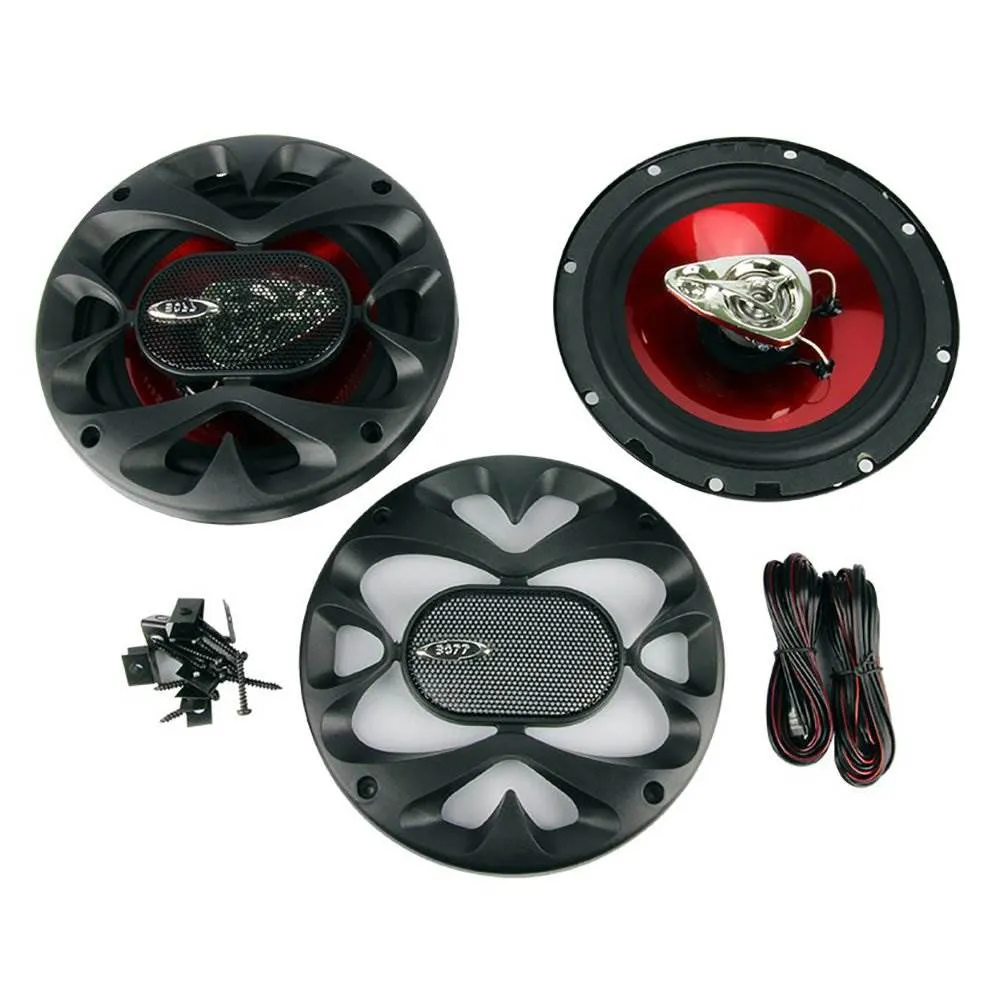 Boss 6.5 Inch 300 Watt 3-Way Car Coaxial Audio Stereo Speakers CH6530 (6 Pack)