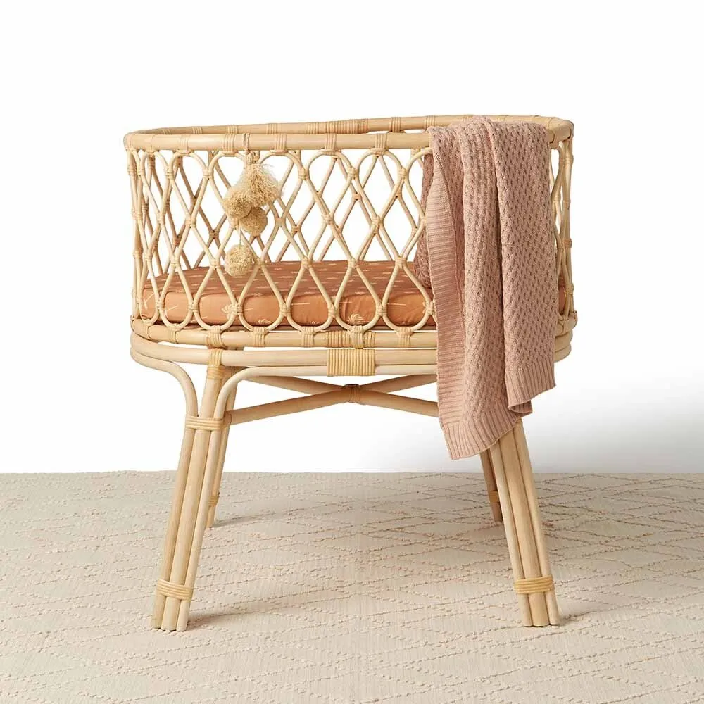 Bronze Palm Organic Bassinet Sheet / Change Pad Cover