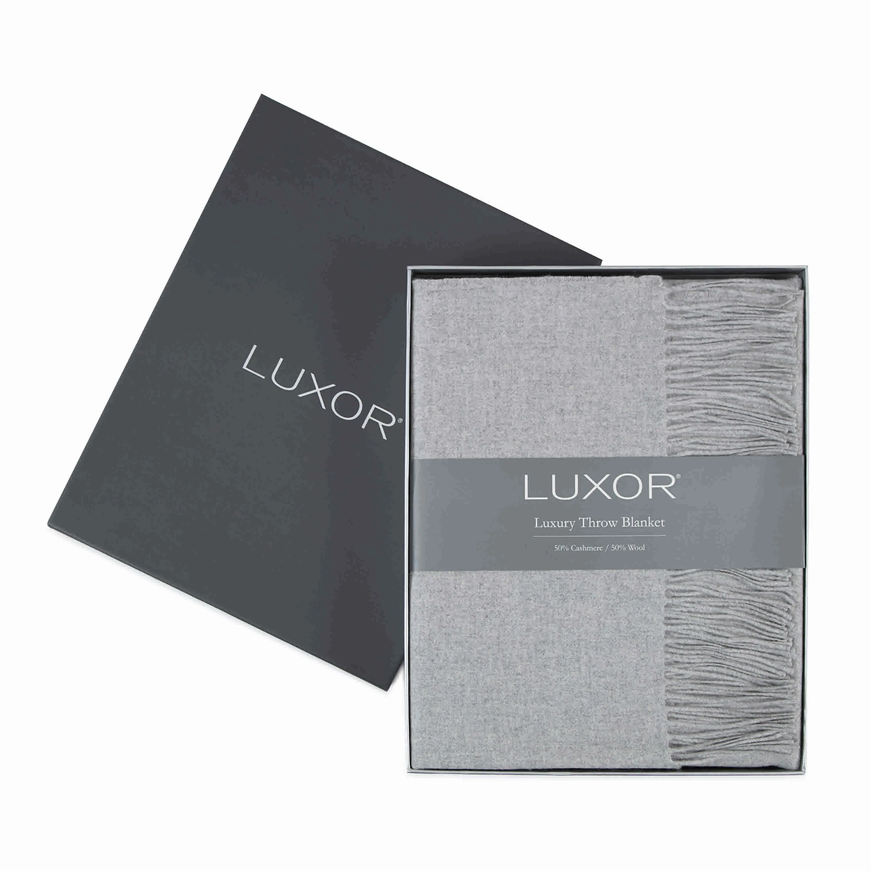 Cashmere Gray Throw by Luxor