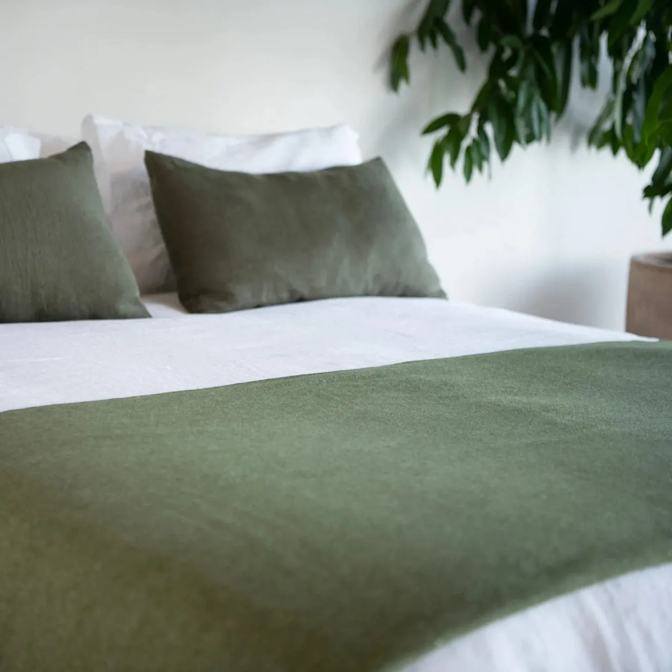 Cashmere Merino Throw XL - Moss