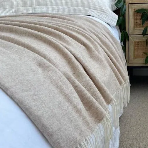 Cashmere Merino Throw XL - Oatmeal