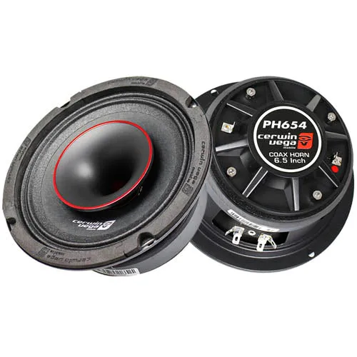 Cerwin Vega 6.5" Full Range Co-Ax Horn Speakers 4 Ohm 300 Watts Max PH654 Pair