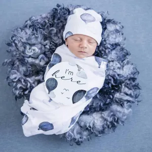 Cloud Chaser Snuggle Swaddle Birth Announcement Set
