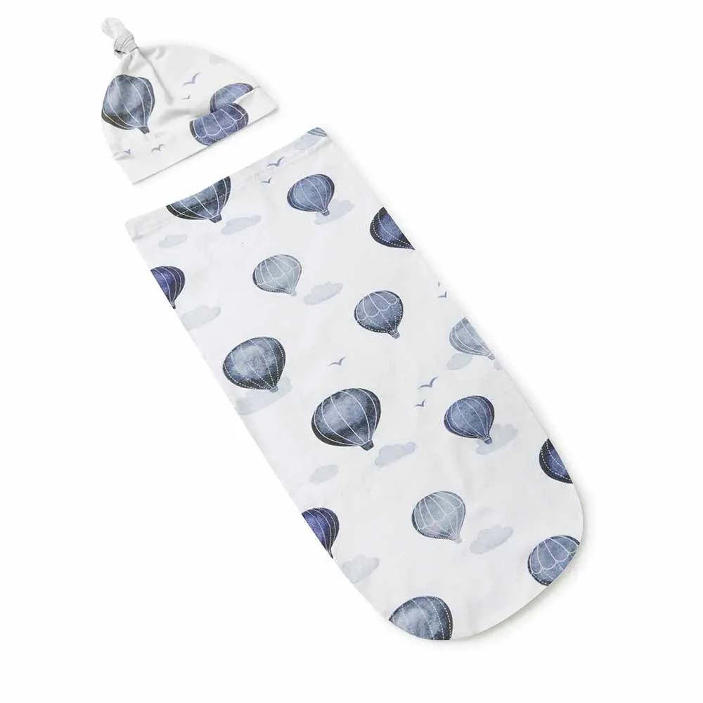Cloud Chaser Snuggle Swaddle Birth Announcement Set