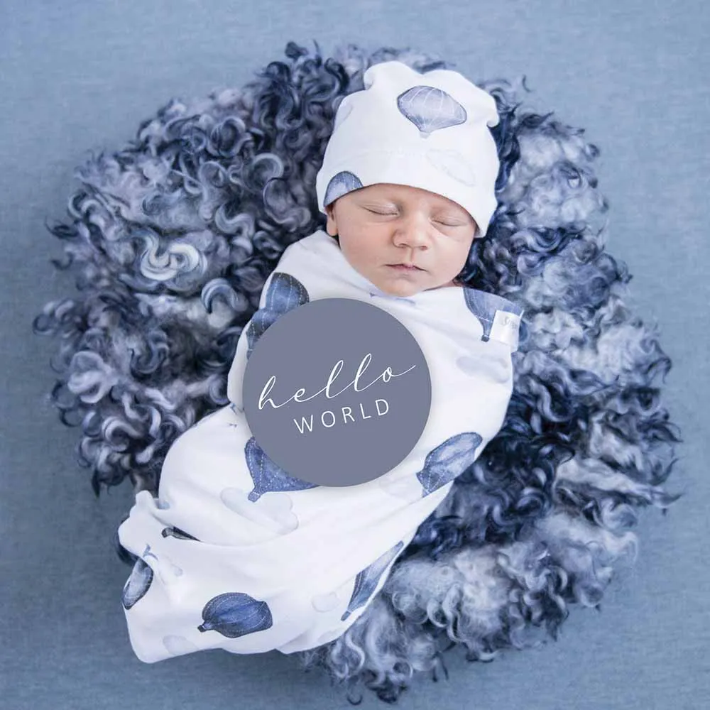 Cloud Chaser Snuggle Swaddle Birth Announcement Set