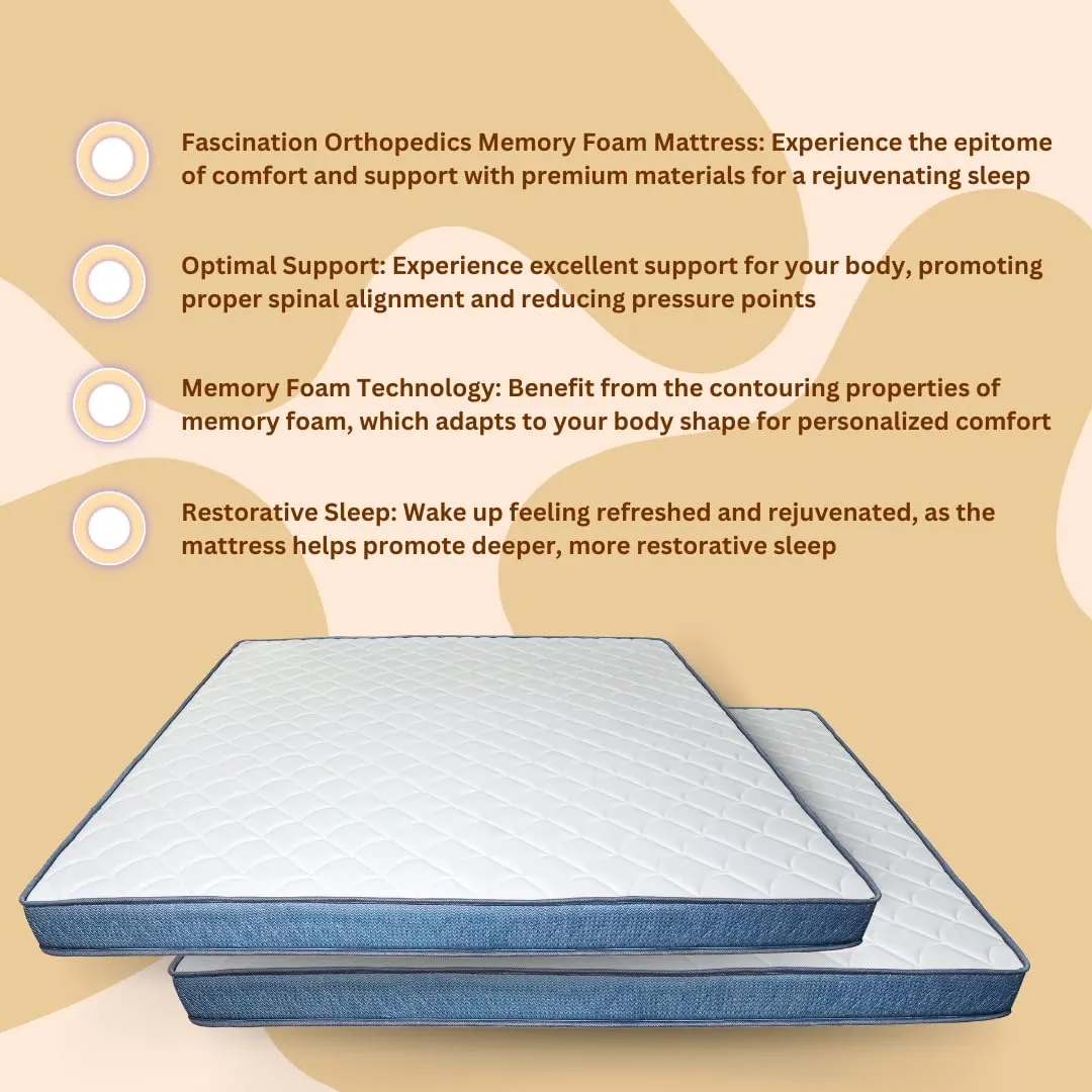 COCOFOAM 4" HR Memory Foam Mattress Orthopaedic (76x48x5)