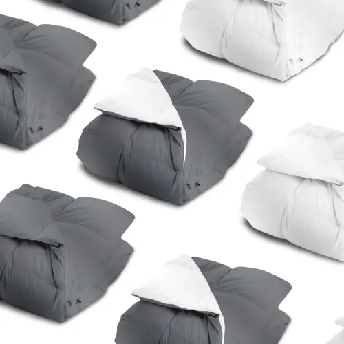 Comforter Single White Microfiber 237 Cm X 177 Cm Mattress Pads & Toppers