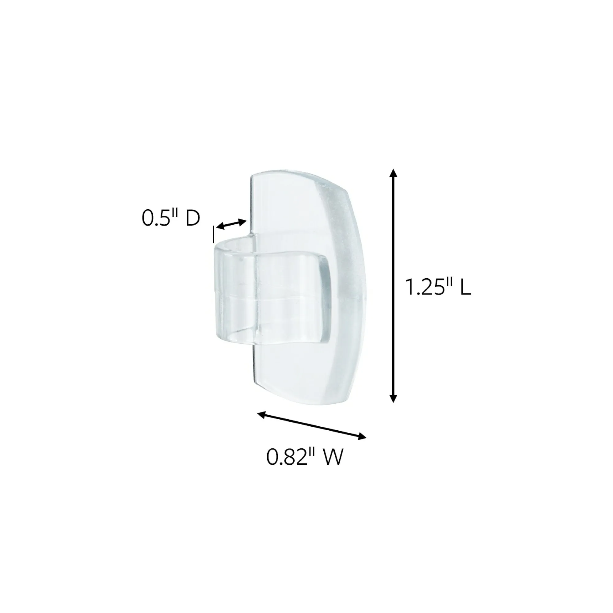 Command Clear Round Cord Clips, Value Pack, 17017CLR-10ES, 10 Clips, 12Strips