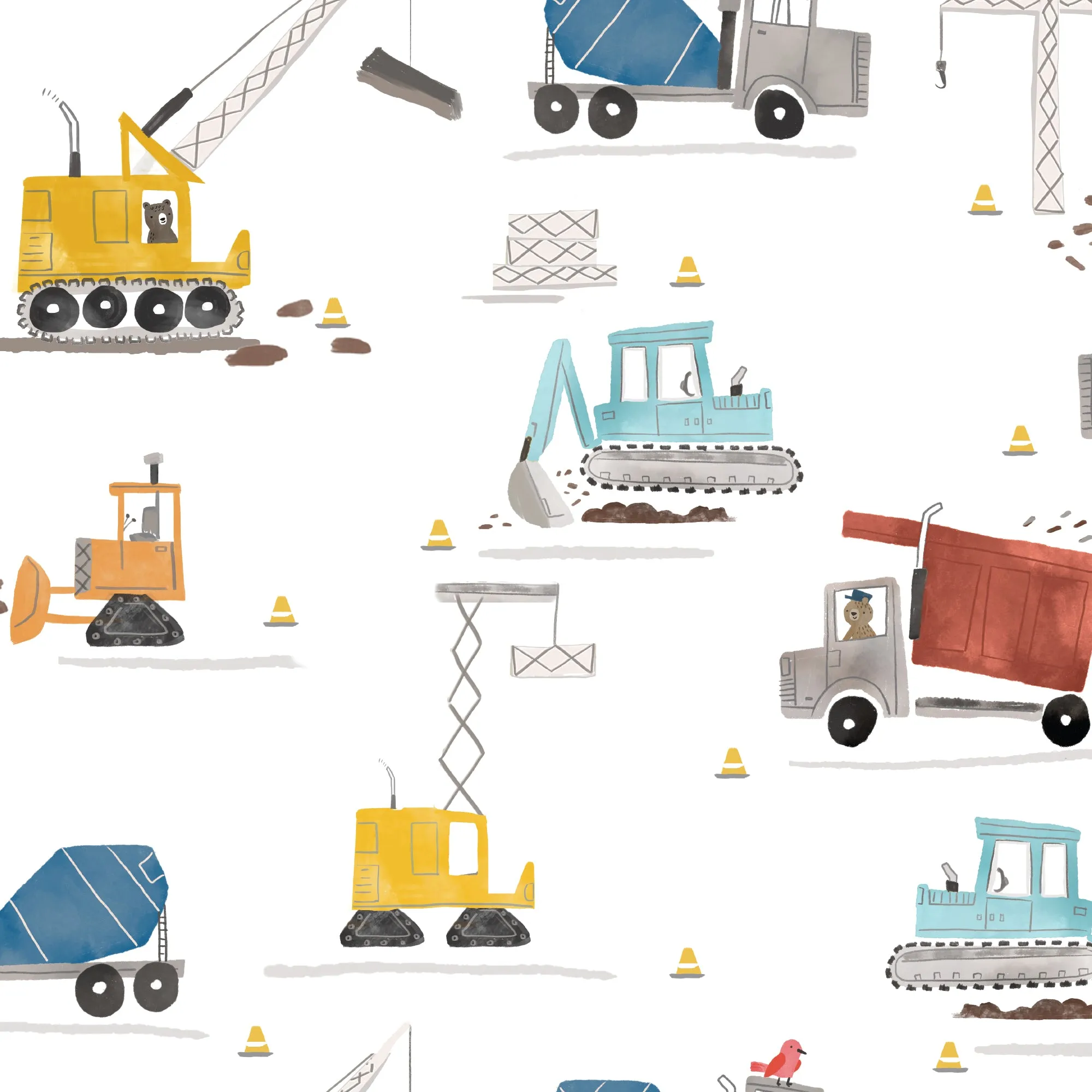 Construction Zone Fitted Crib Sheet
