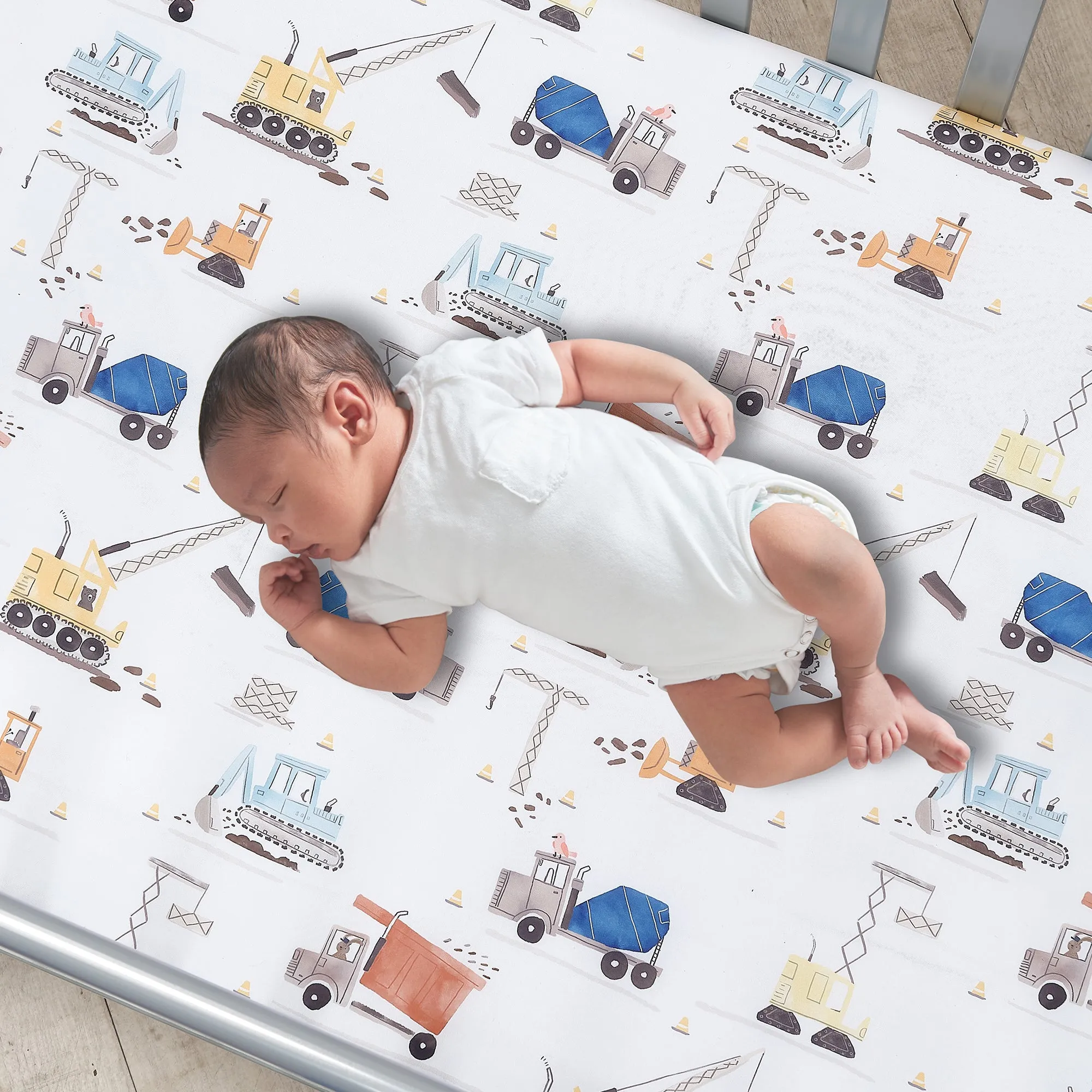 Construction Zone Fitted Crib Sheet