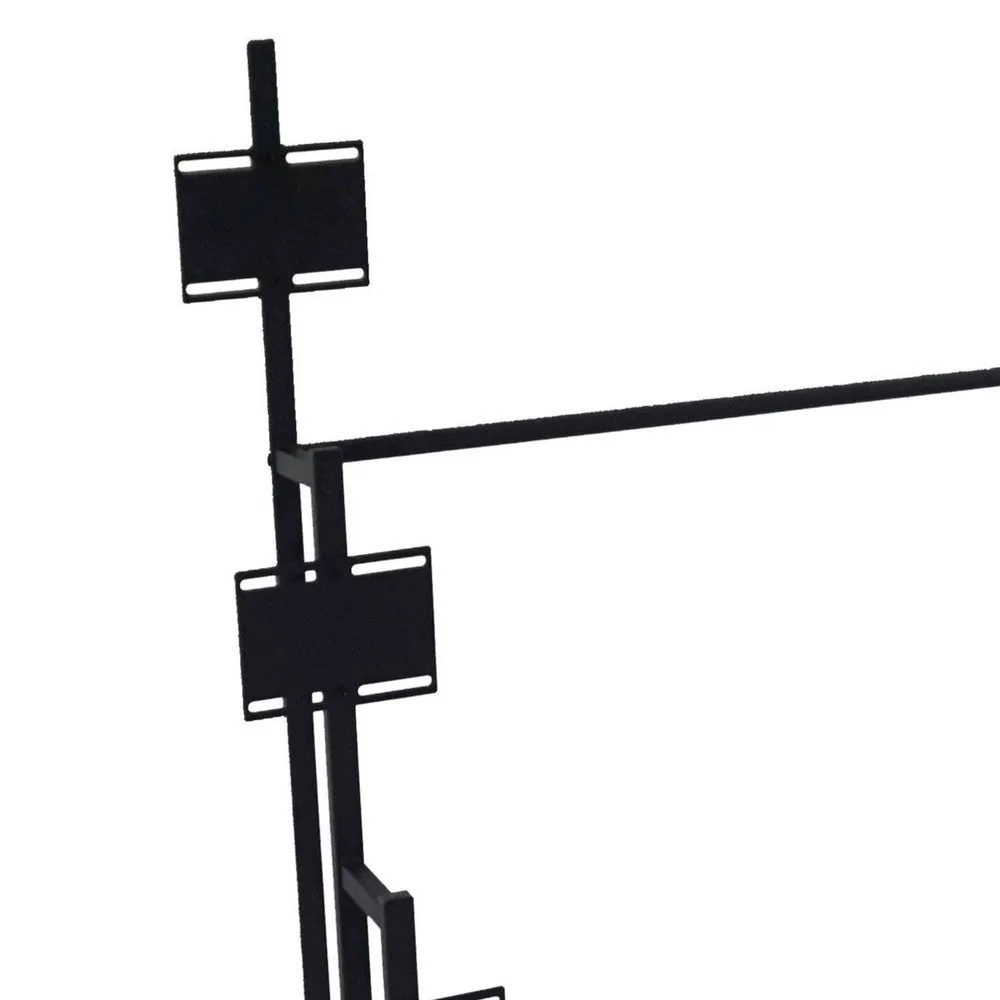 Convertible Design Metal Display Headboard Rack, Black By Casagear Home