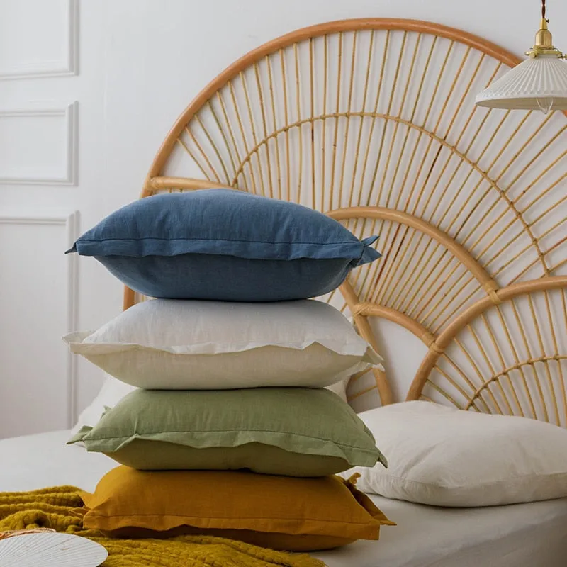 Cotton Linen Pillow Covers