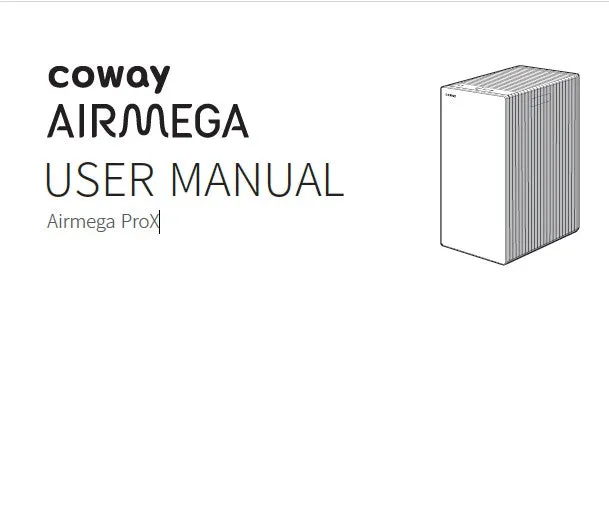 Coway Air Purifier User Manual Model- Airmega ProX