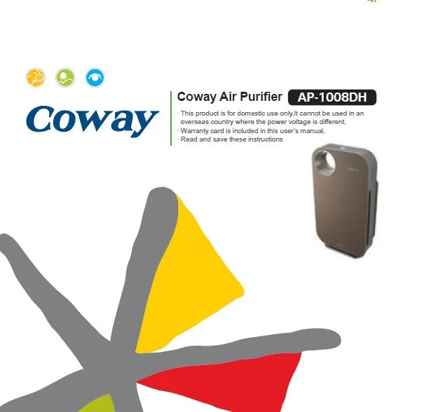 Coway Air Purifier User Manual Model AP-1008D
