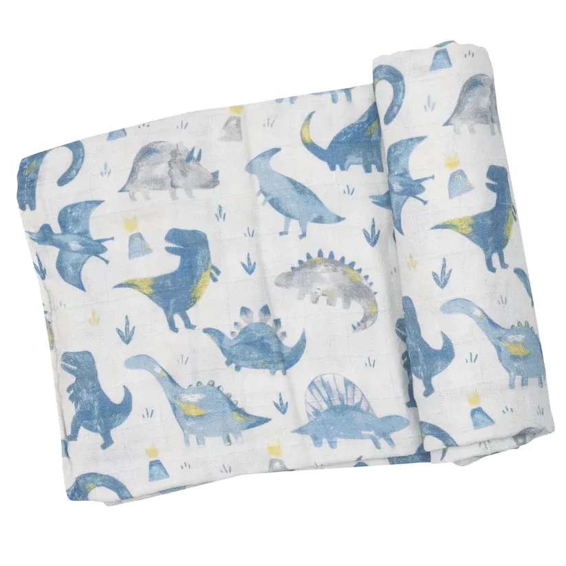 Crayon Dinos Swaddle Blanket