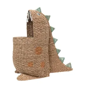Creative Co-Op Hand-Woven Bankuan Dinosaur Basket