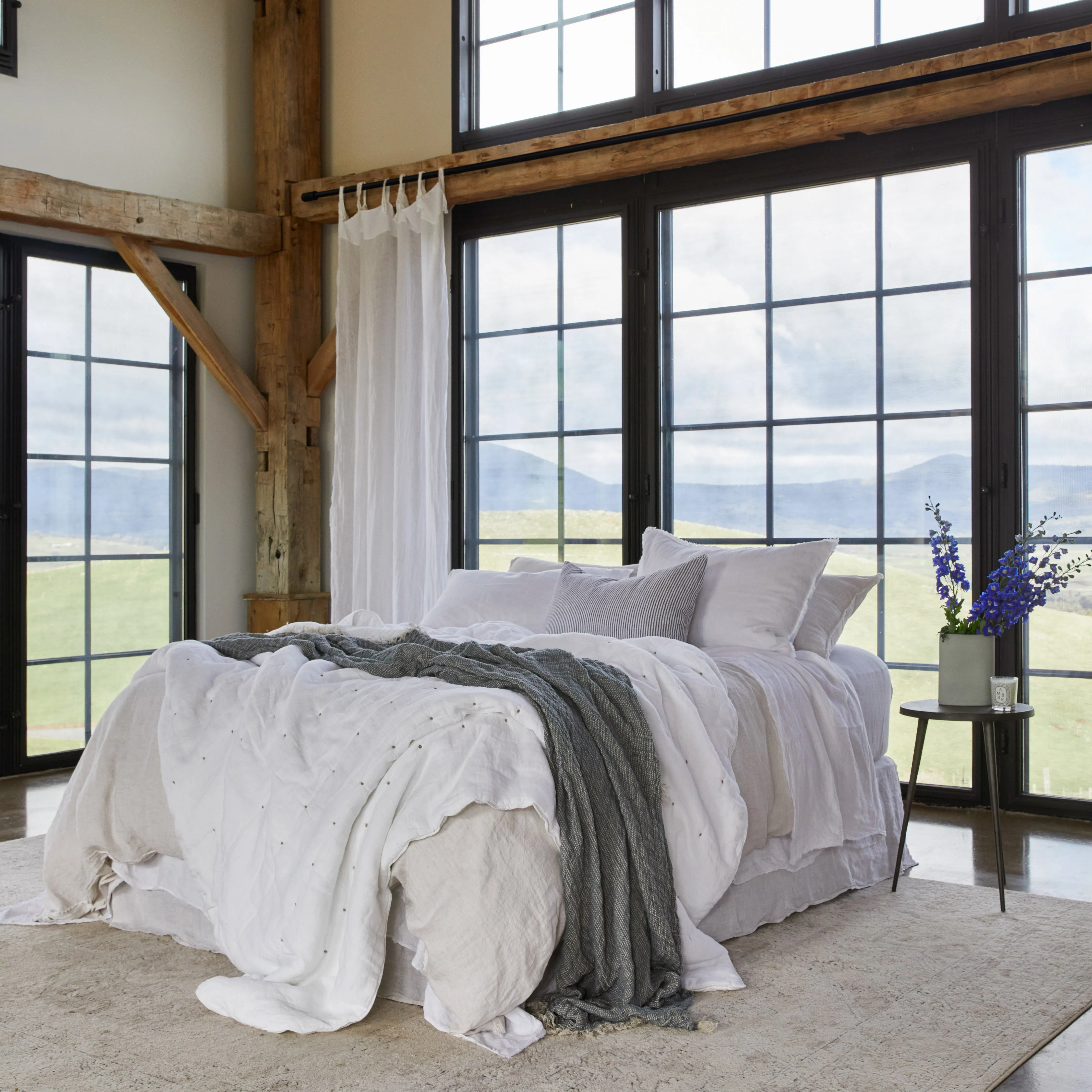 Crush Linen Throw Blanket - Tempest Melange