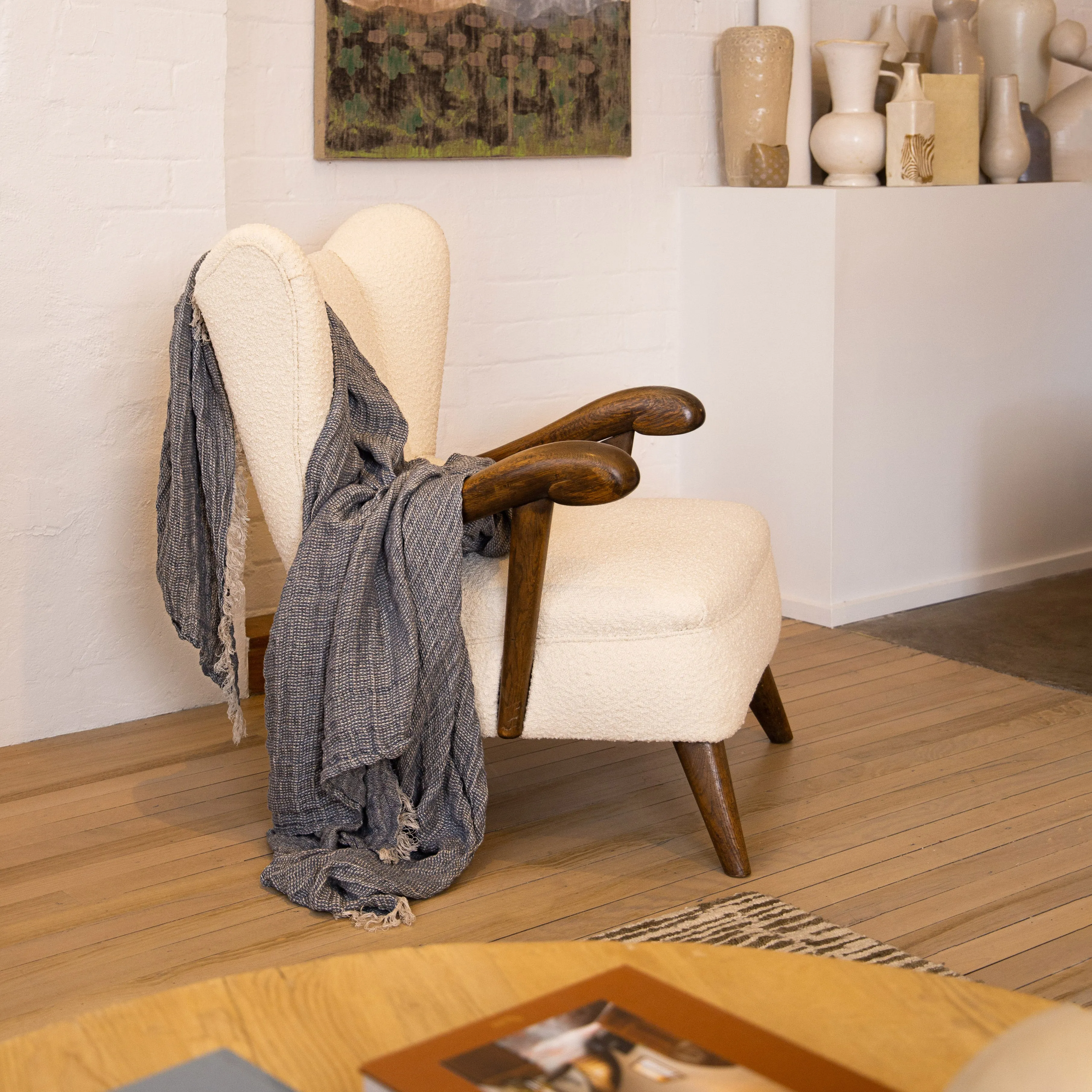 Crush Linen Throw Blanket - Tempest Melange