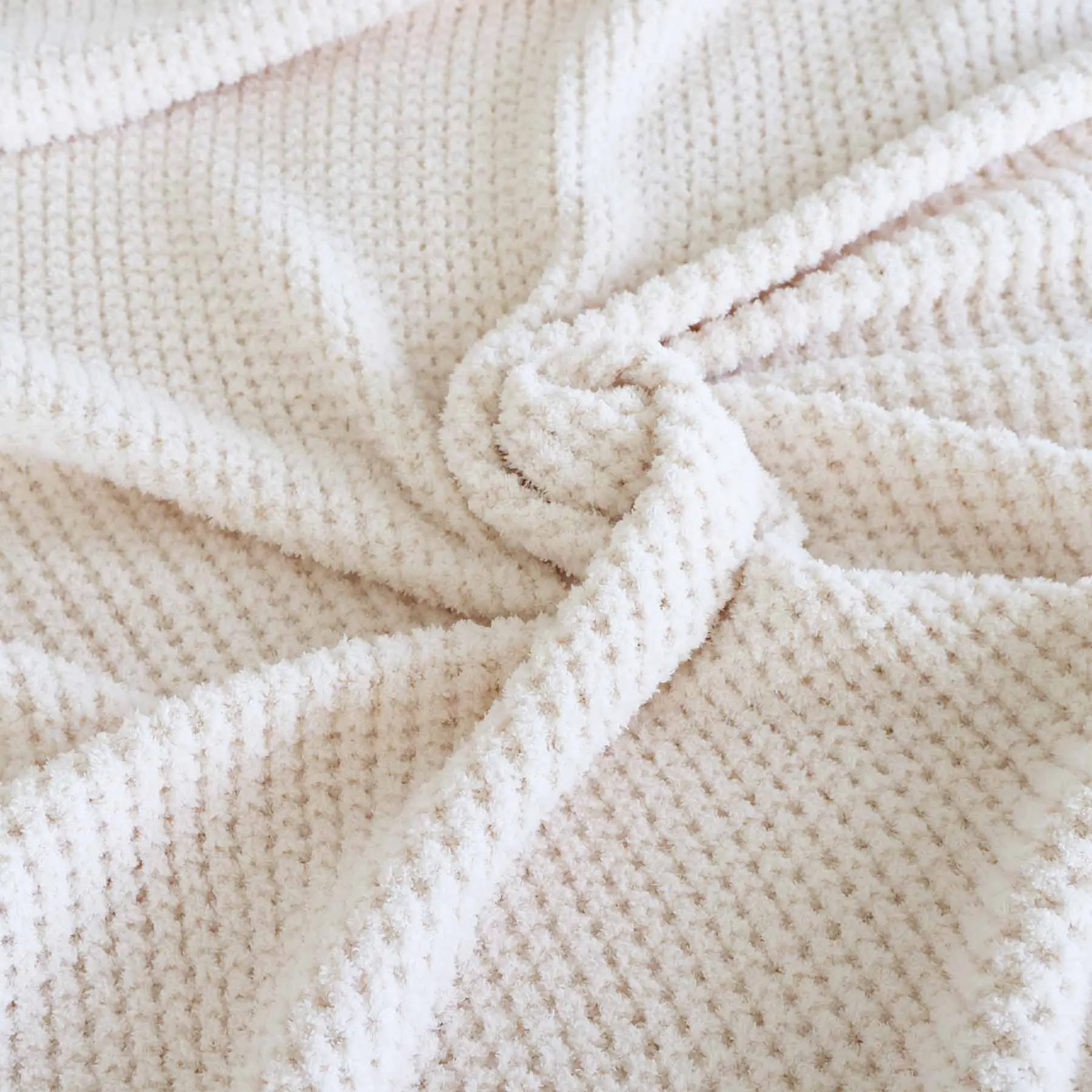 CuddleLane™ Luxe Waffle Blankets | Whisper