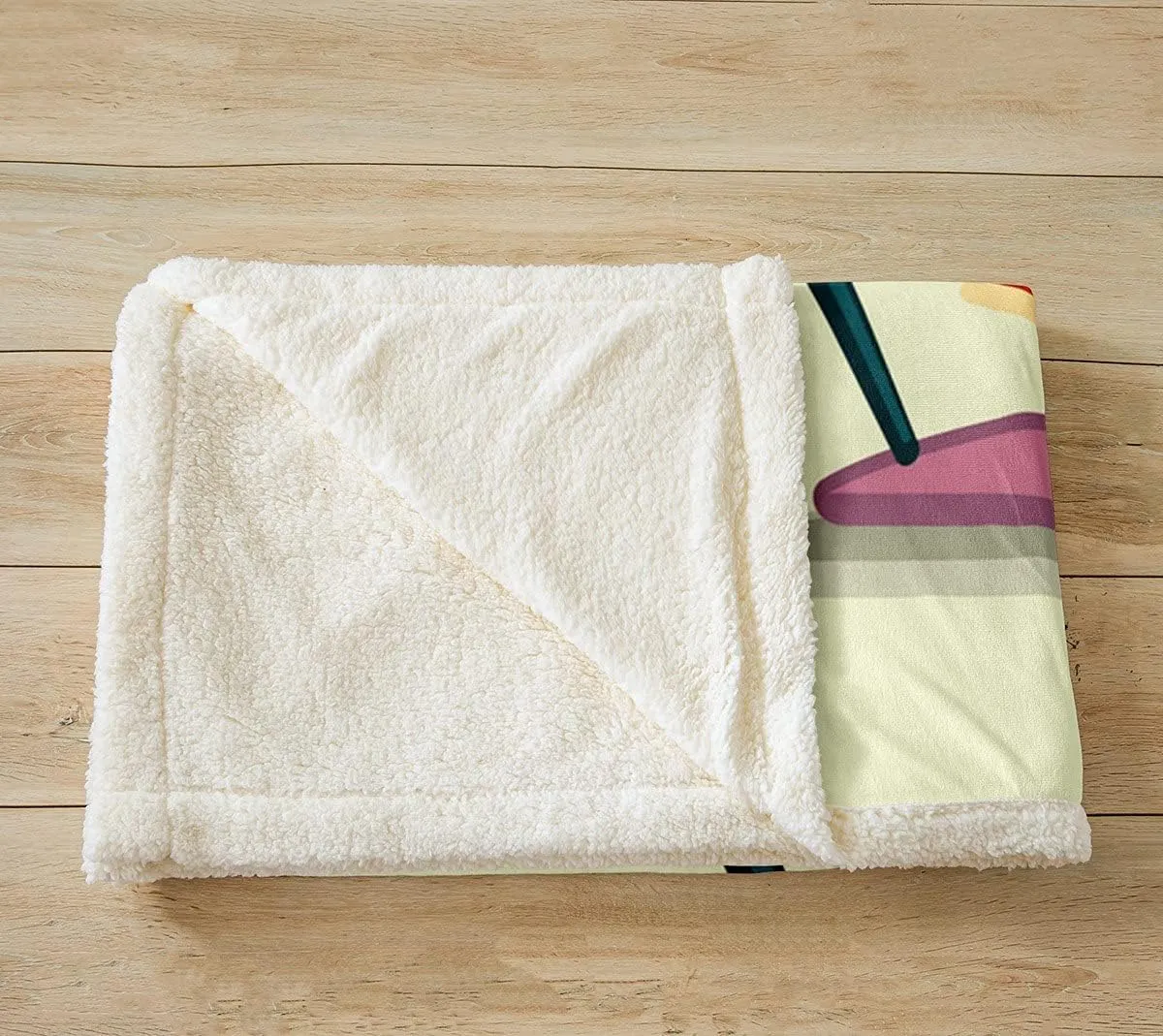 Cute Avocado Sherpa Blanket for Kids