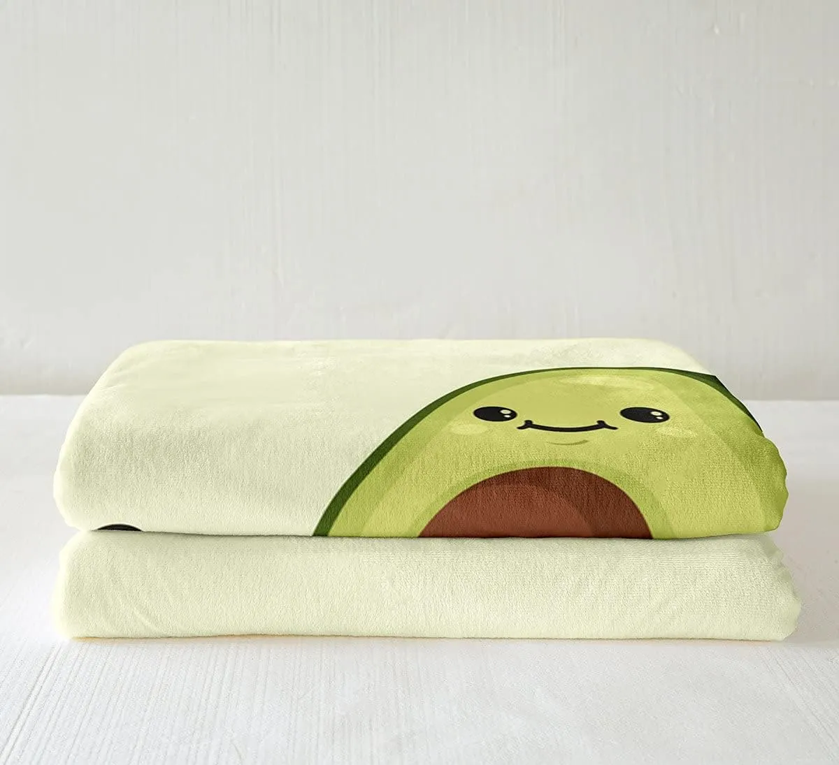 Cute Avocado Sherpa Blanket for Kids