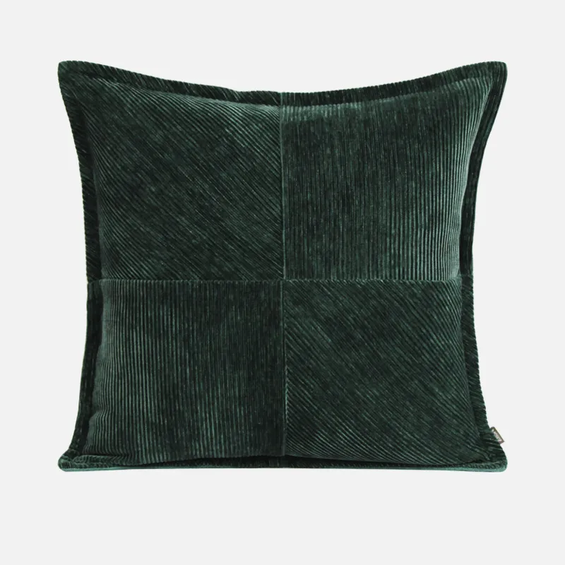 Dark Green Accent Throw Cushion
