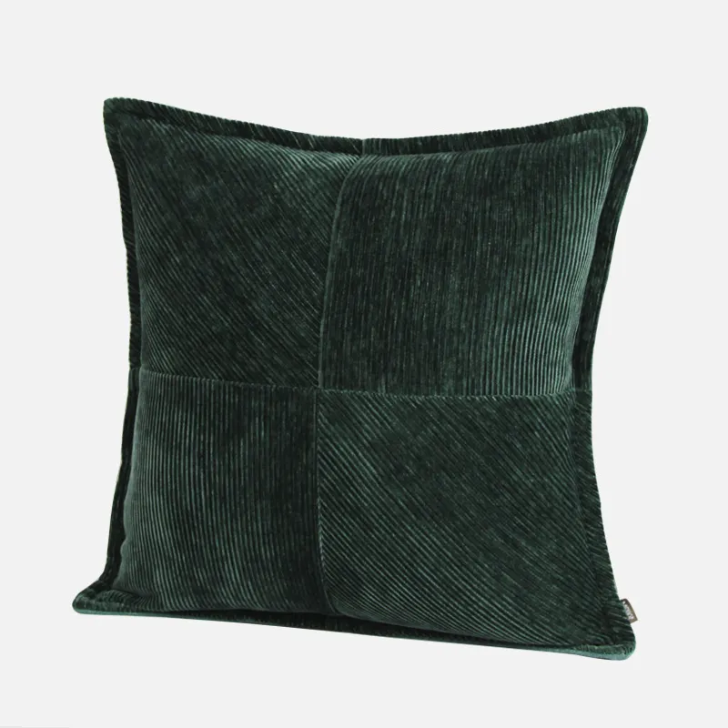 Dark Green Accent Throw Cushion