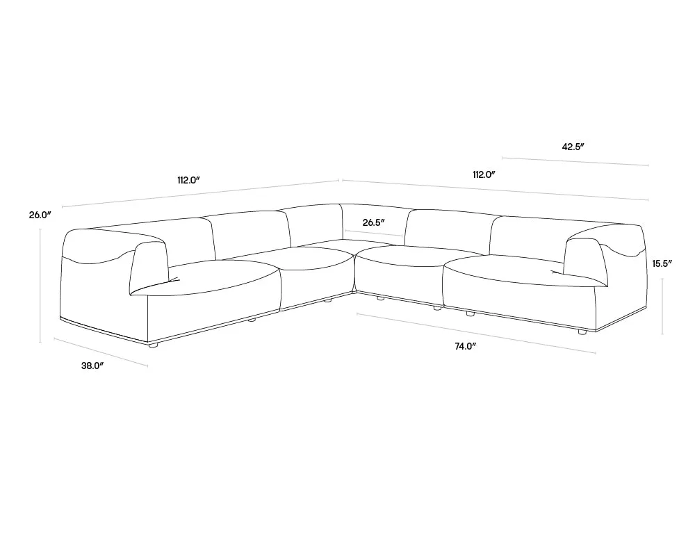 Darren Modular - Right Armchair