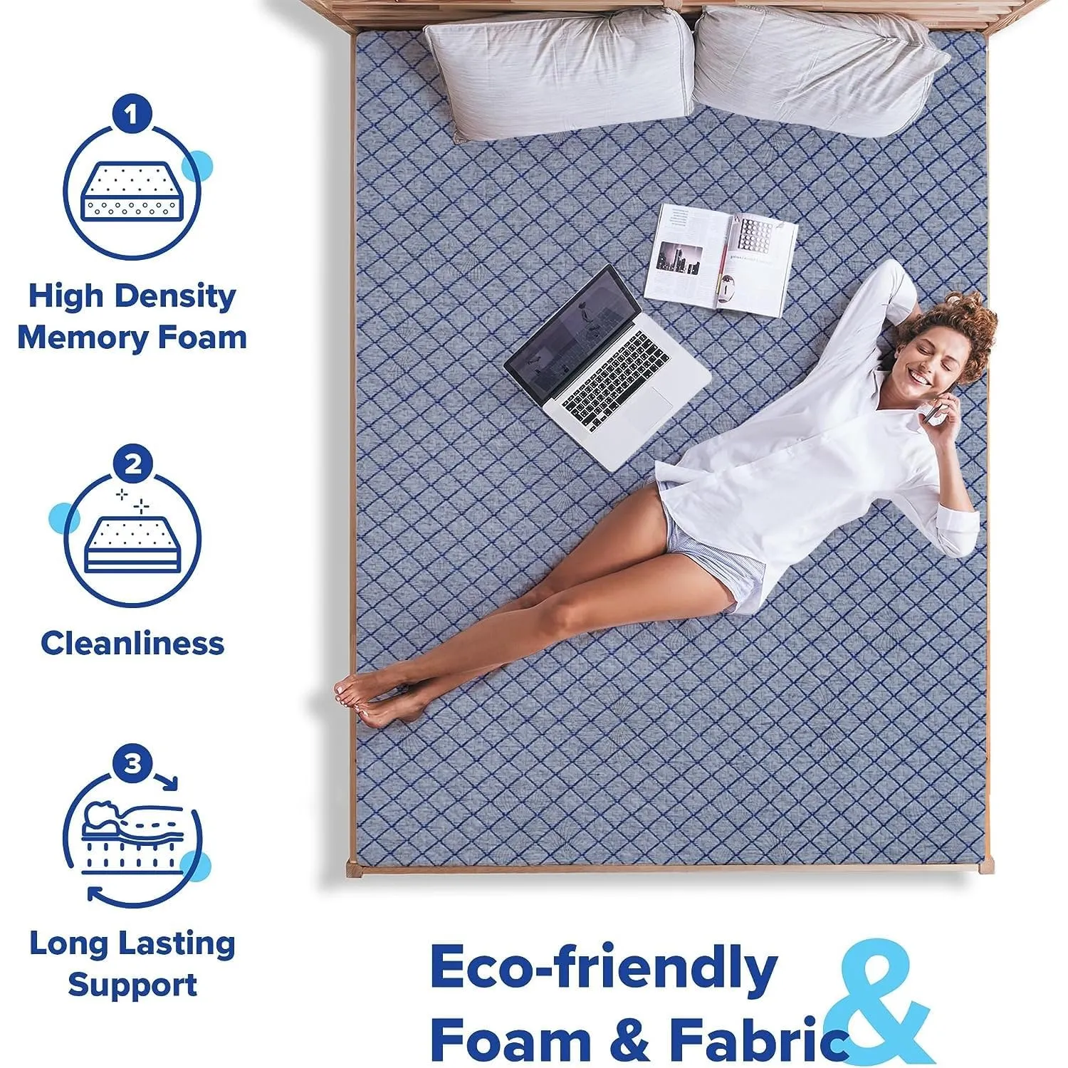 DECOR STUDIOS Compress, Mattress, Mattress Single Bed, Medium Firm Orthopedic Mattress, 5-Inch Bed Mattress, Single Bed Size, Mattress