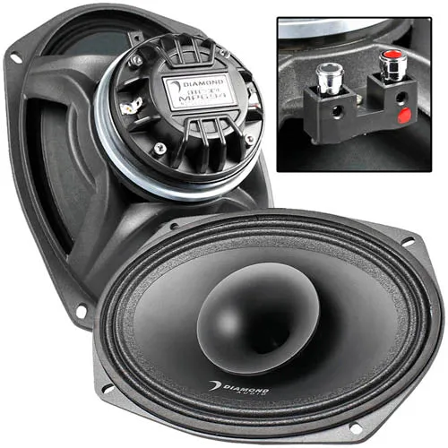 Diamond Audio 6x9" Full Range Co-ax Horn Speakers 300W Max Motorsport Line MP694