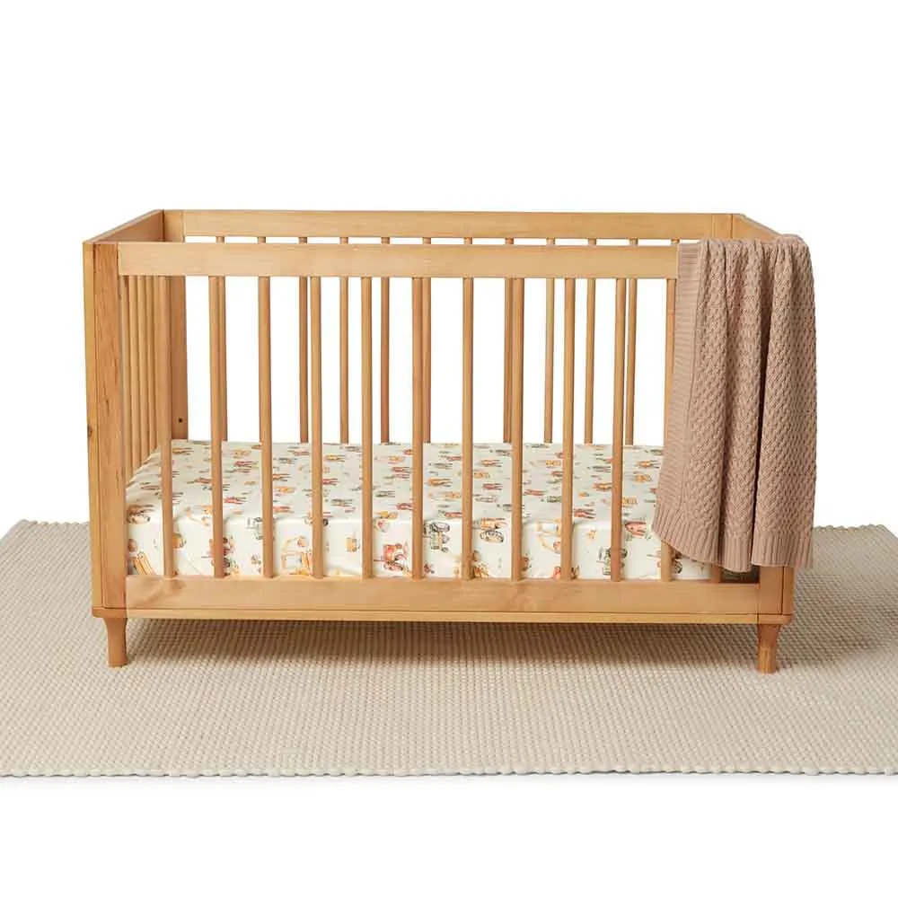 Diggers Organic Fitted Cot Sheet