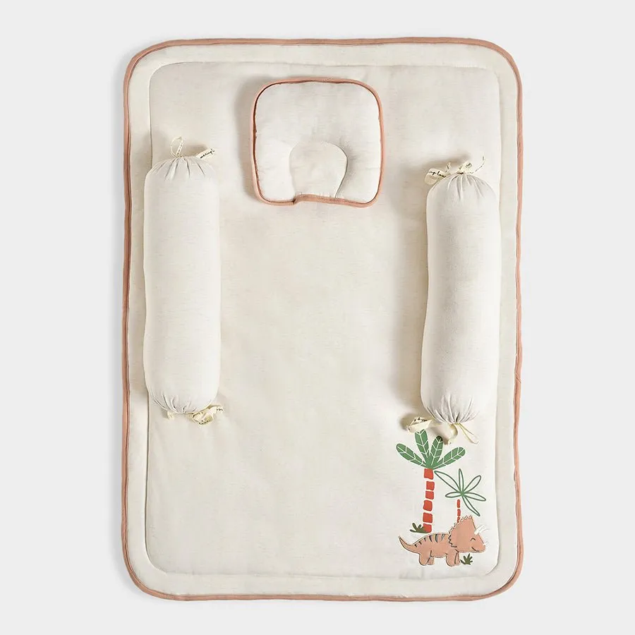 Dinomite Printed & Patch Work Cream Mattress Set