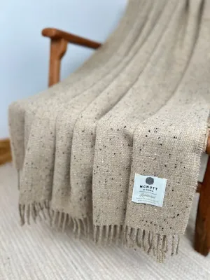 Donegal Lambswool Tweed Throw - Inishkeel - McNutt of Donegal
