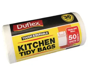 Duflex Bin Liner 36L White - Roll of 50