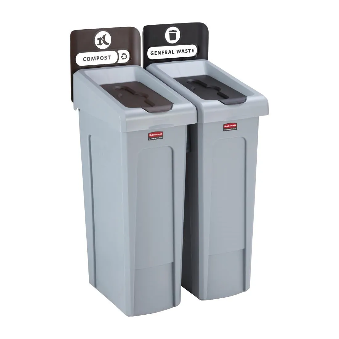 DY079 Rubbermaid Slim Jim Two Stream Recycling Station 87Ltr