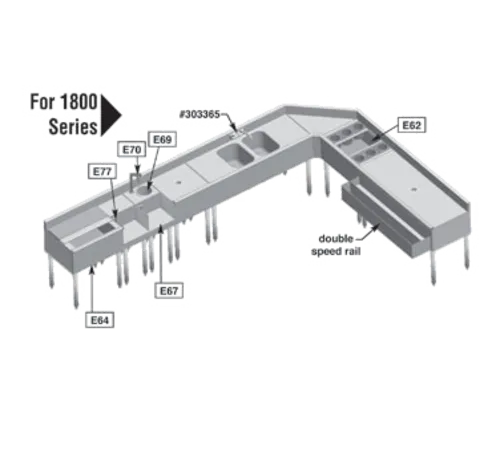 Eagle Group E80-1800 Underbar Ice Bin/Cocktail Station