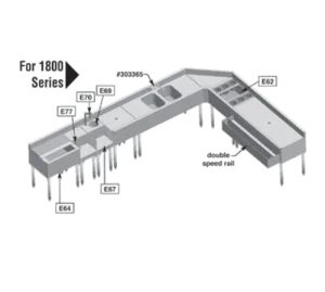 Eagle Group E80-1800 Underbar Ice Bin/Cocktail Station