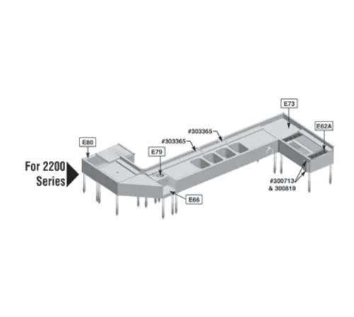 Eagle Group E80A-2200 Underbar Ice Bin/Cocktail Station