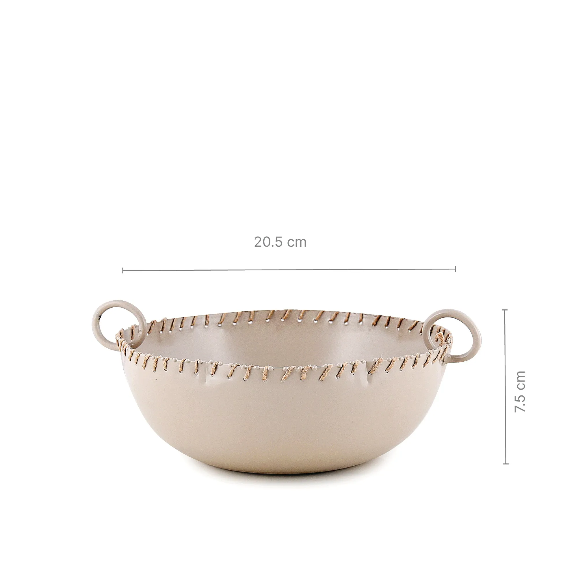 Elan Kaia Serving Bowl for Dessert and Snacks, Home Decor Accents (Beige)